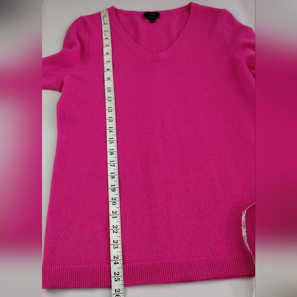Talbots Pure Cashmere Pullover Long Sleeves V-Neck Sweater Size M - Picture 12 of 13